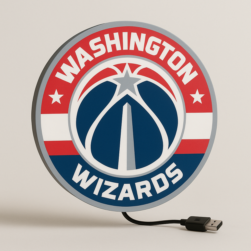 Washington Wizards LED Sign shown in daylight