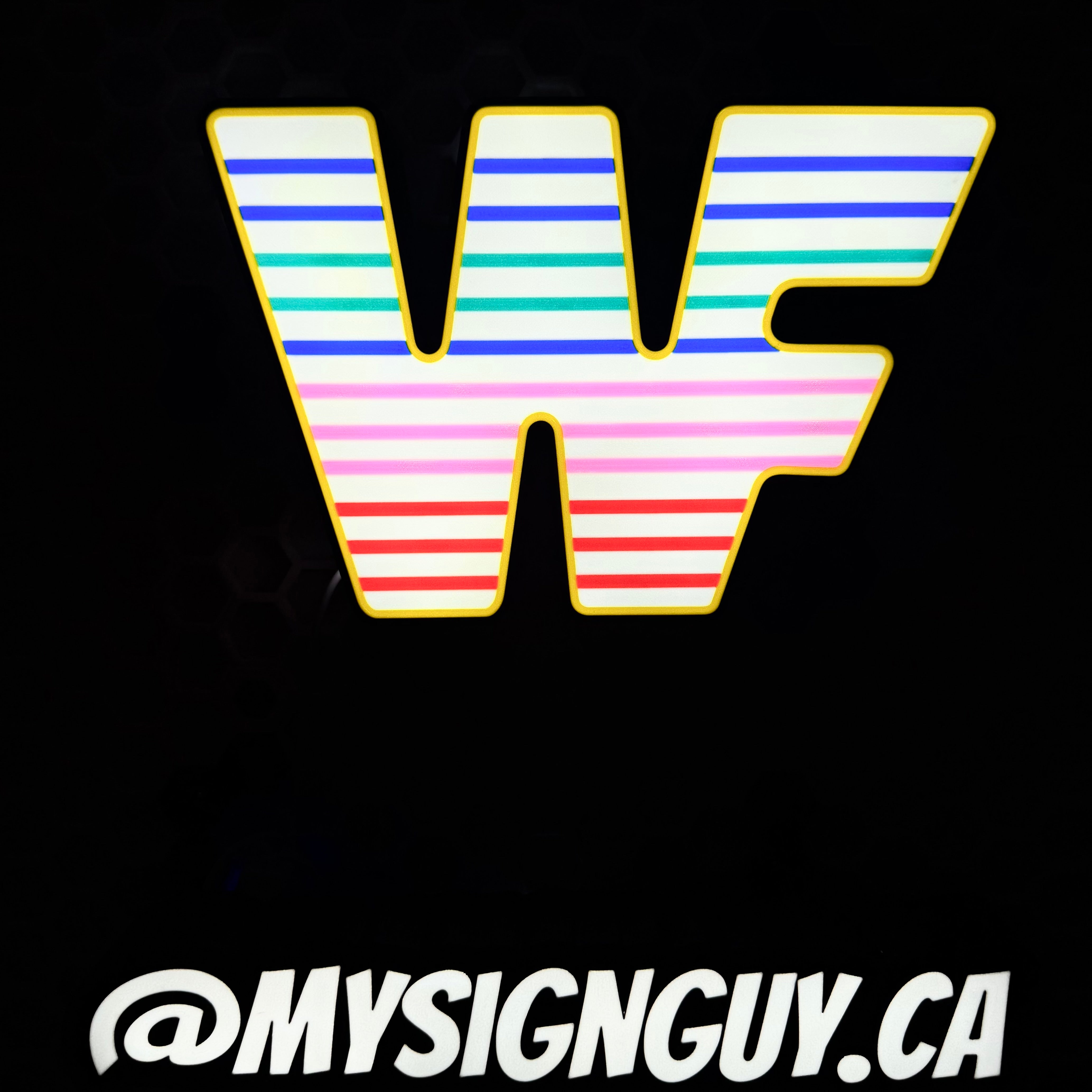 Wwf Light Sign WWF Retro Logo LED Bar Light – Sign Guy