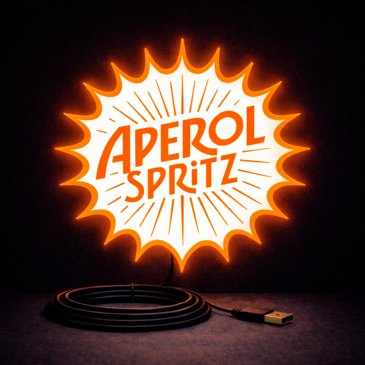 Aperol Spritz LED Bar Light - Sign Guy