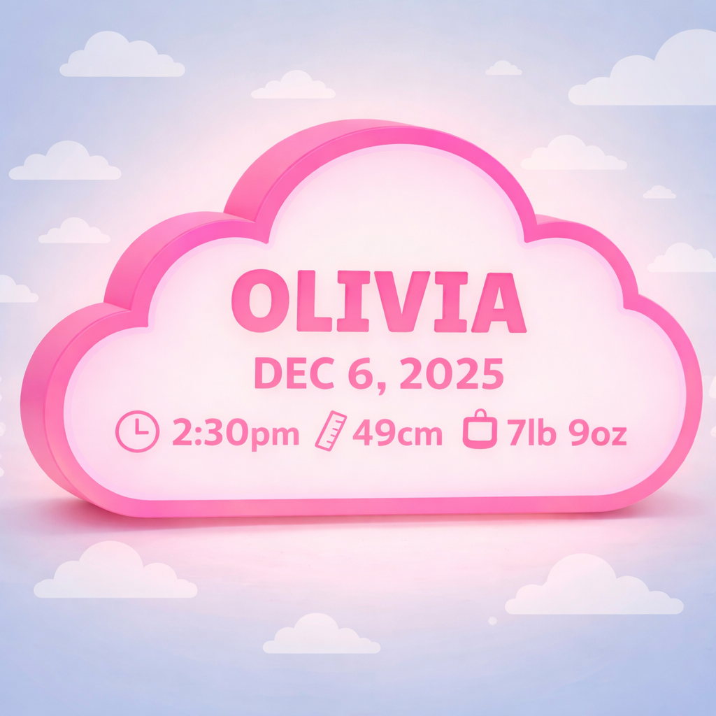 Birth Story Night Light