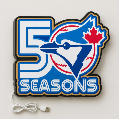 Toronto Blue Jays 50 Seasons Logo LED Sign