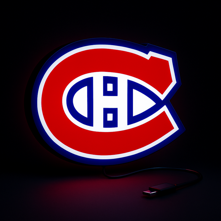 Illuminated Montreal Canadiens LED Sign