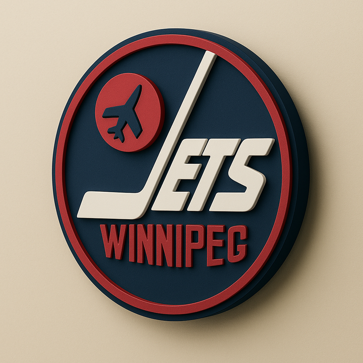 Winnipeg Jets Retro 3D Plaque