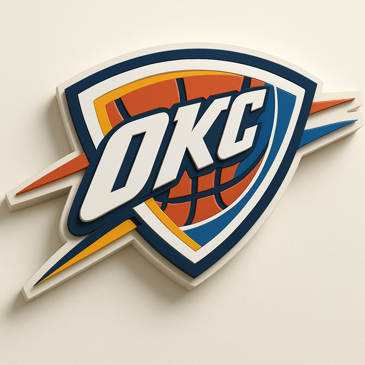 Oklahoma City Thunder 3D Plaque