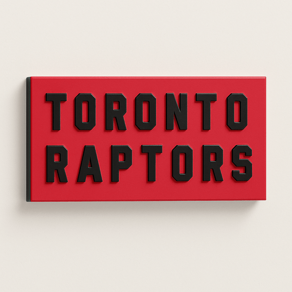 Toronto Raptors Wordmark 3D Wall Plaque - Sign Guy