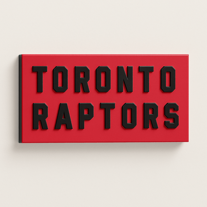 Toronto Raptors Wordmark 3D Wall Plaque - Sign Guy