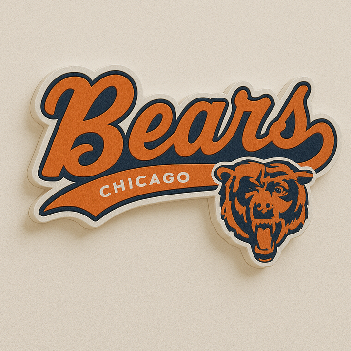 Chicago Bears 3D Plaque