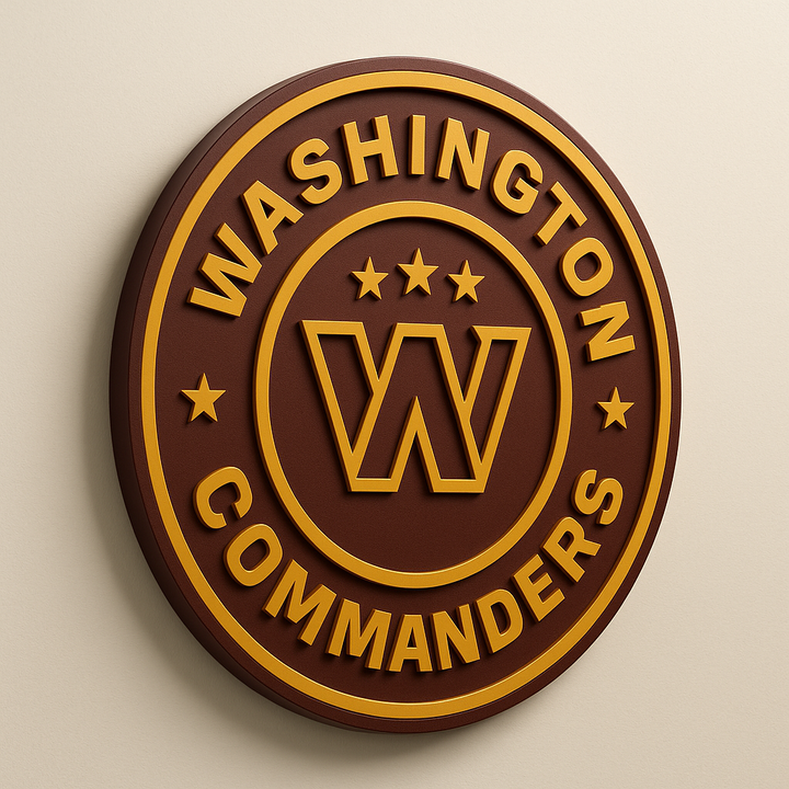 Washington Commanders 3D Plaque