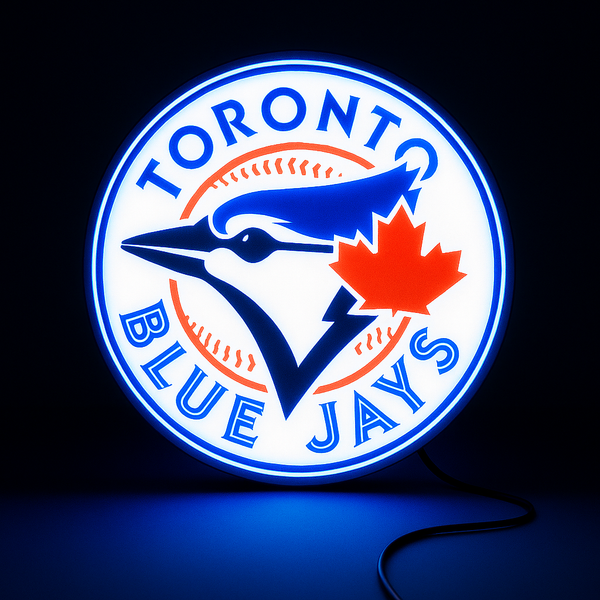 Illuminated Toronto Blue Jays Round LED Sign