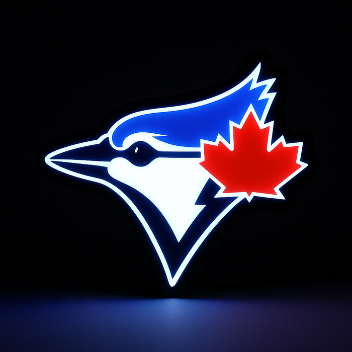 Illuminated Toronto Blue Jays bird-head LED Sign