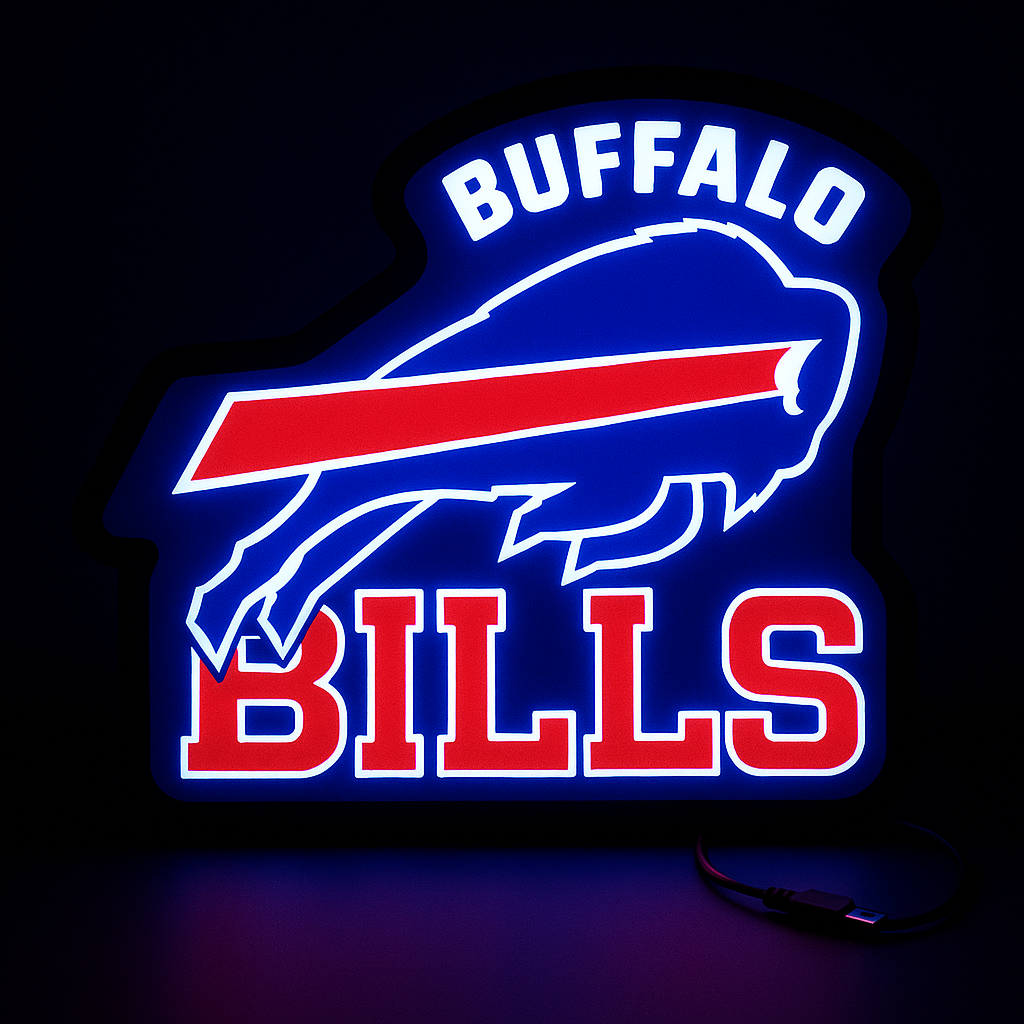 Buffalo Bills LED Bar Light - With Lettering