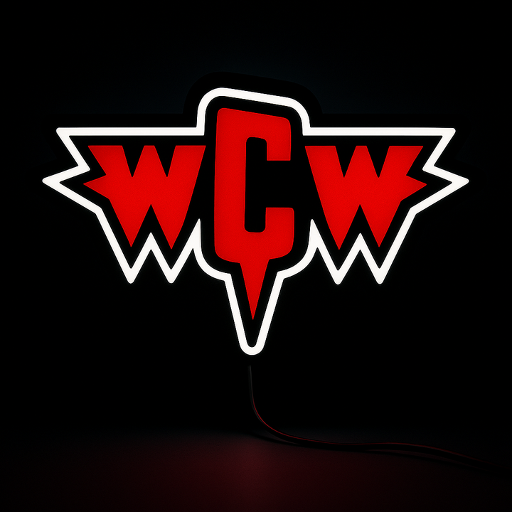 WCW Retro Logo LED Sign