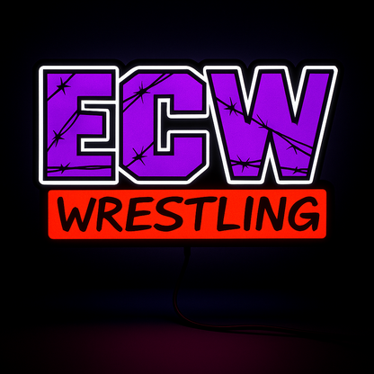 ECW Wrestling Retro Logo LED Bar Light