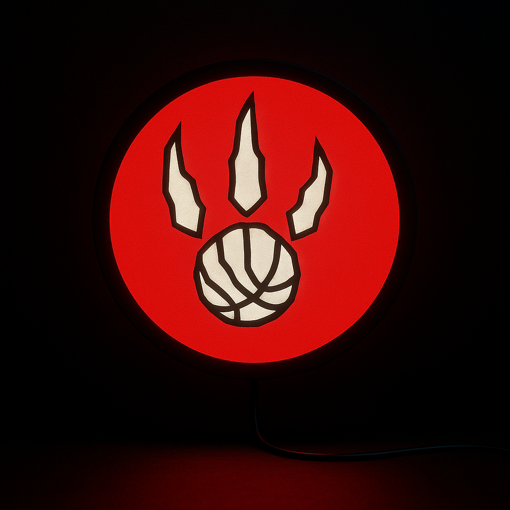Toronto Raptors Round Claw Logo LED Bar Light