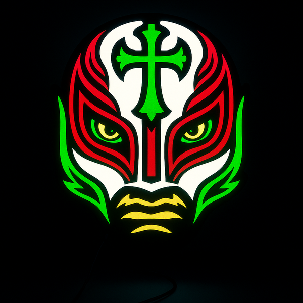 Rey Mysterio 619 Mask LED Sign