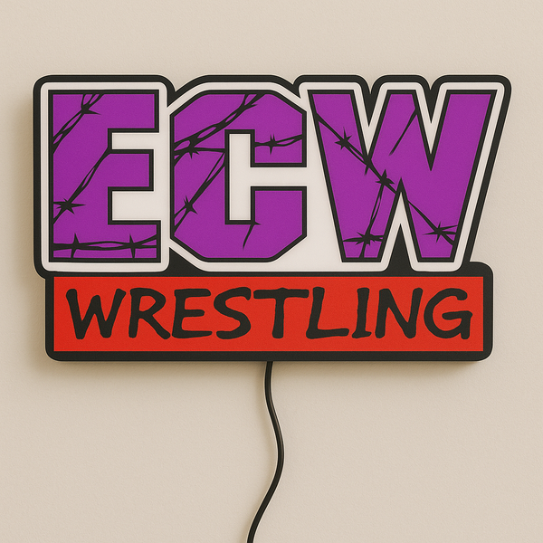 ECW Wrestling Retro Logo LED Sign