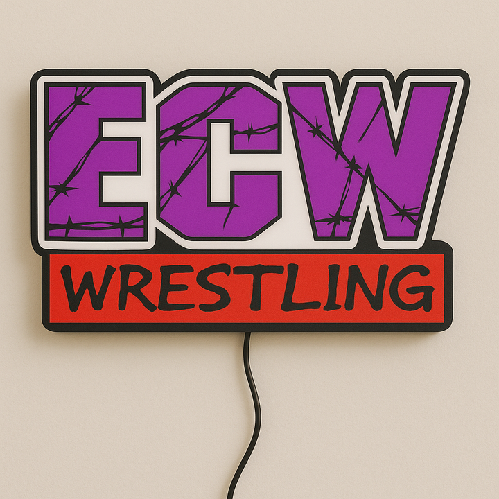 ECW Wrestling Retro Logo LED Sign