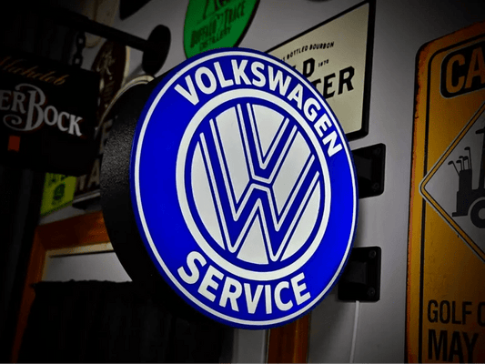 Vintage Volkswagen Double - Sided Gas Station Light - Sign Guy