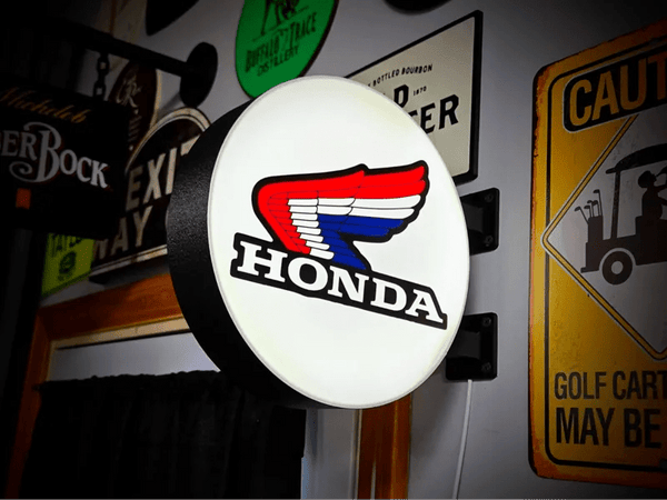 Honda Motorcycles Double Sided Gas Station Light - Sign Guy