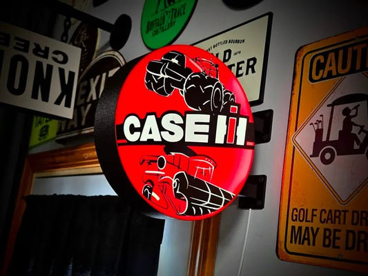 Vintage Case Double Sided Gas Station Light - Sign Guy