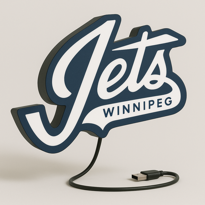 Winnipeg Jets Wordmark LED Sign