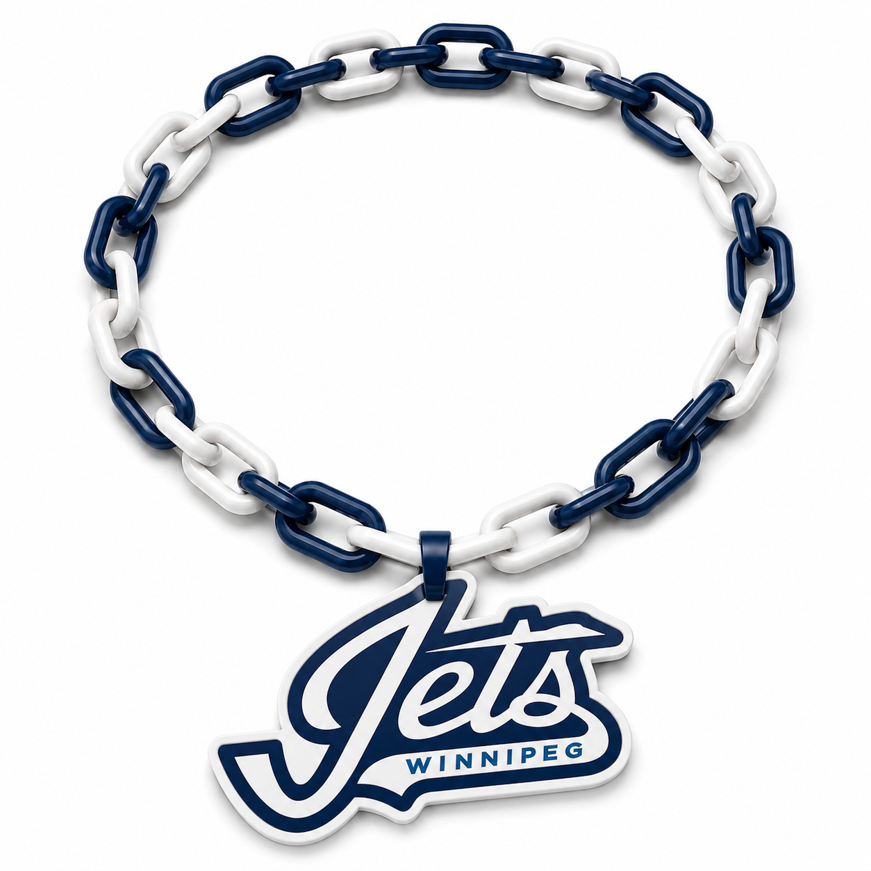 Winnipeg Jets Wordmark Classic Hype Chain by Sign Guy