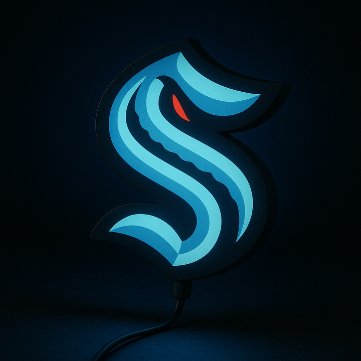 Illuminated Seattle Kraken LED Sign
