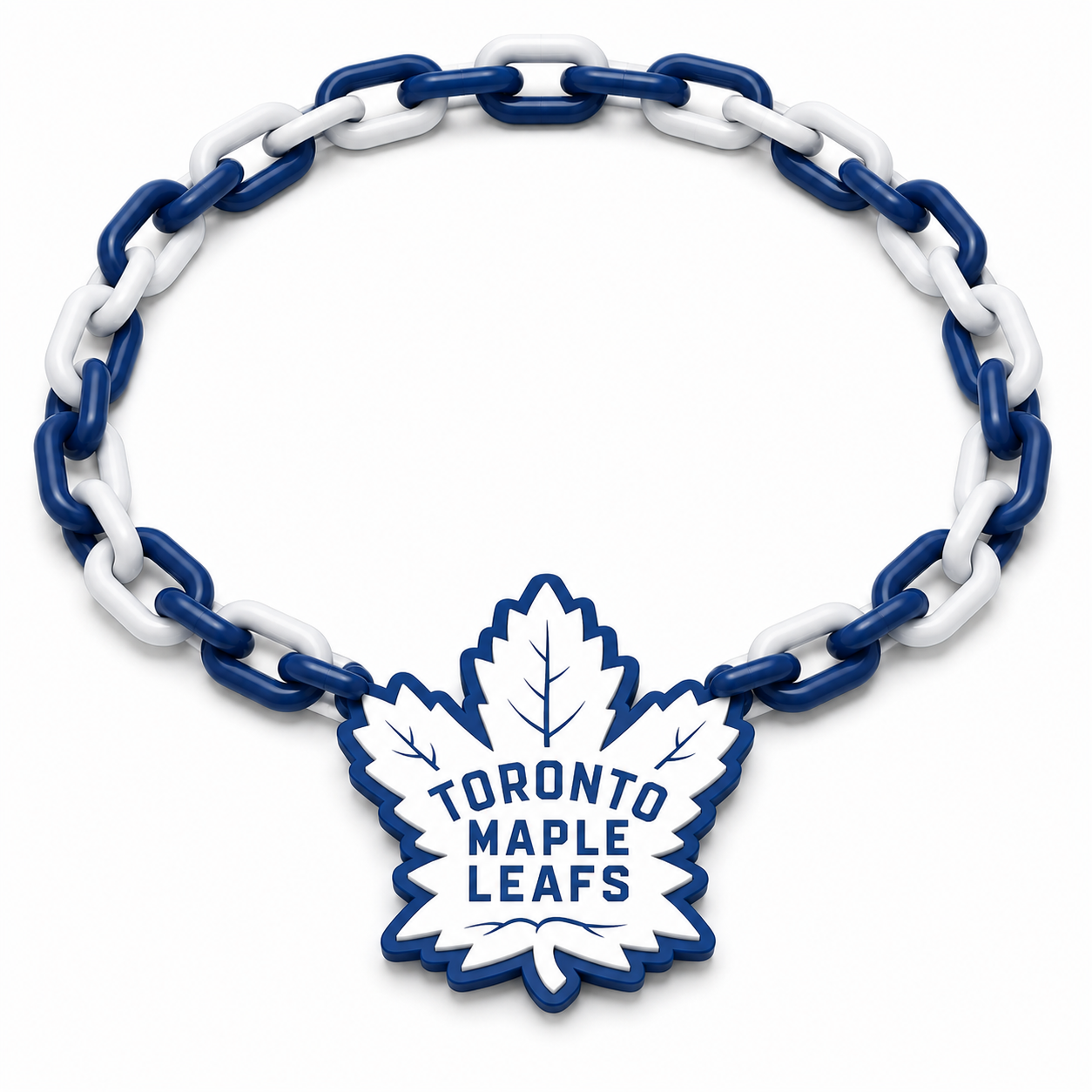 Toronto Maple Leafs White Logo Classic Hype Chain by Sign Guy