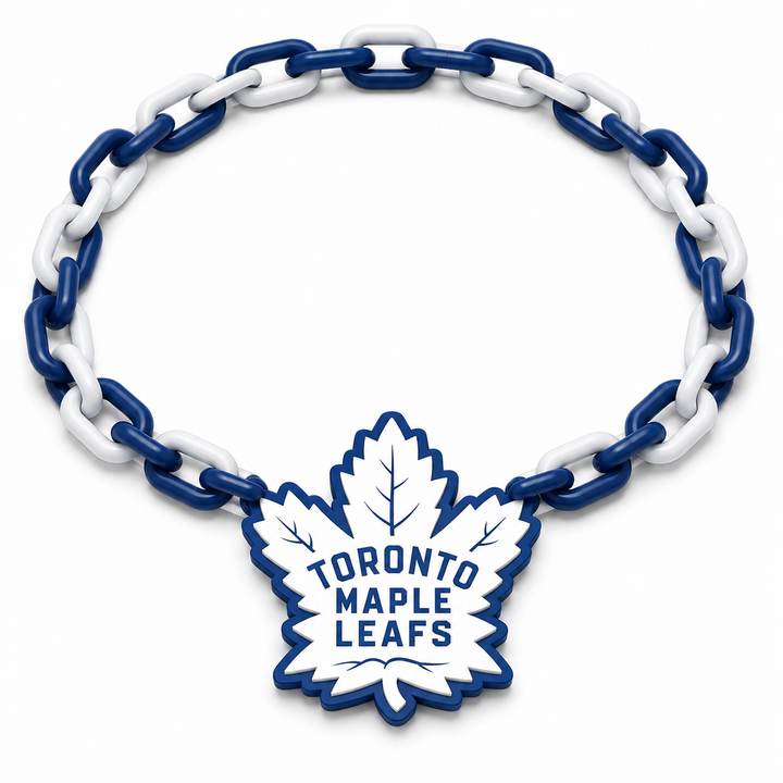 Toronto Maple Leafs White Logo Classic Hype Chain by Sign Guy