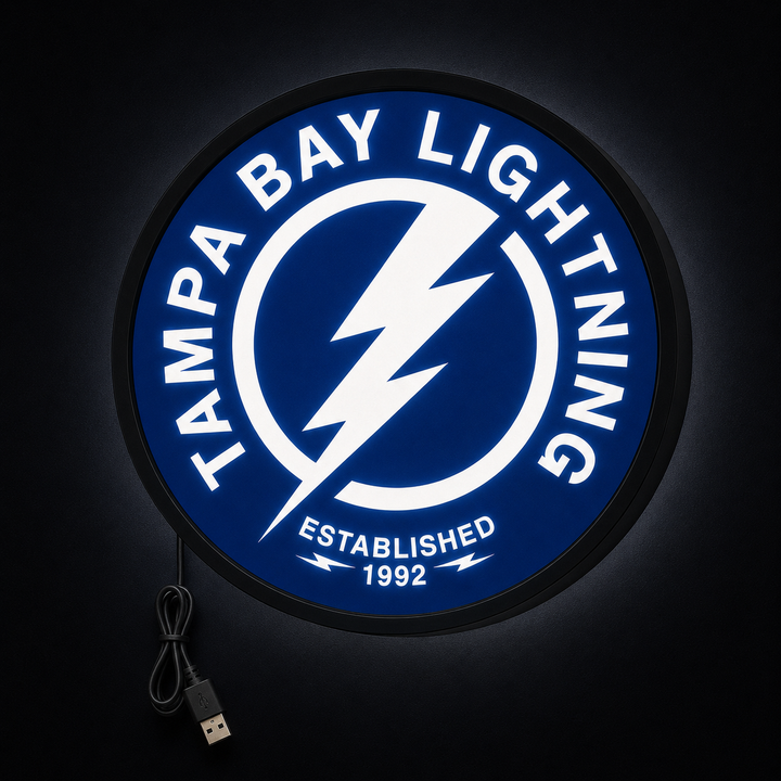Illuminated Tampa Bay Lightning LED Sign