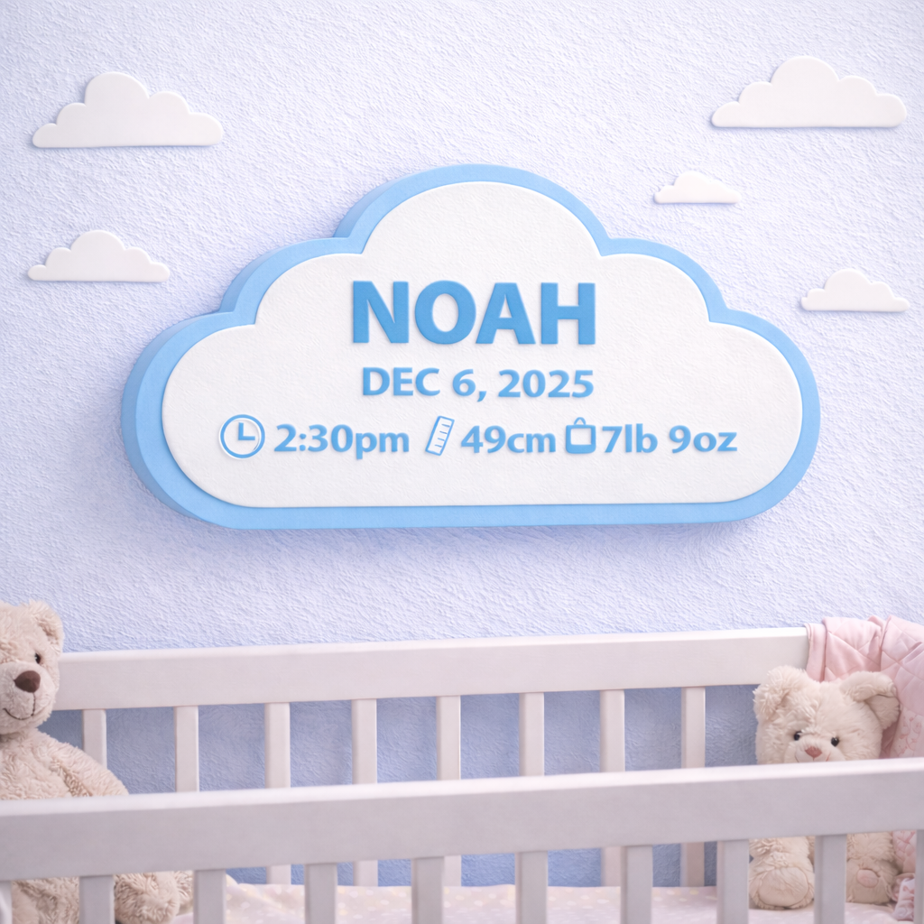 Birth Story Wall Plaque