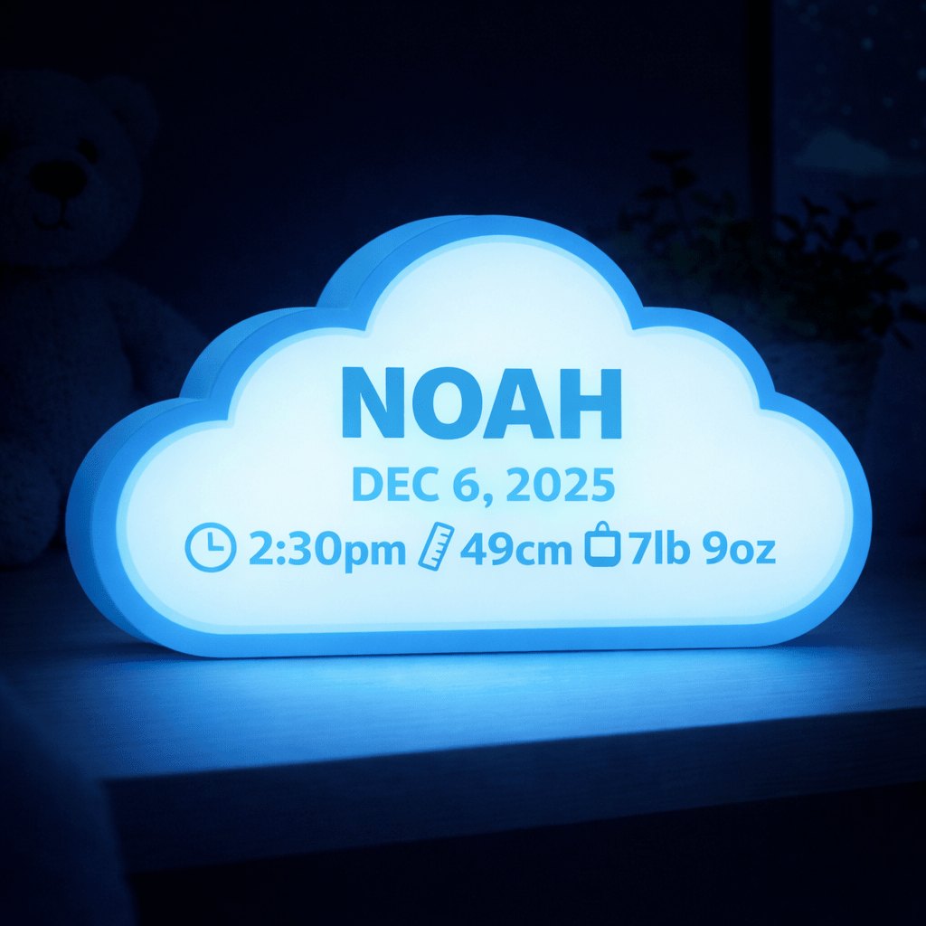 Birth Story Night Light - Sign Guy