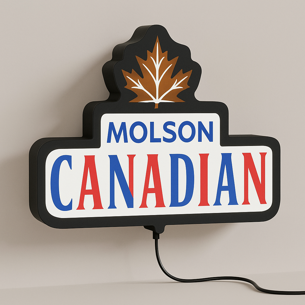 Molson Canadian Retro LED Sign | Fan Cave Decor | Sign Guy