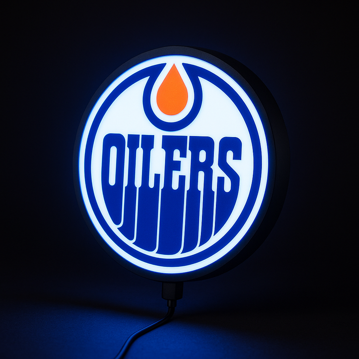 Illuminated Edmonton Oilers LED Sign
