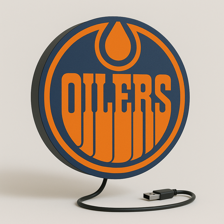 Edmonton Oilers Orange LED Sign