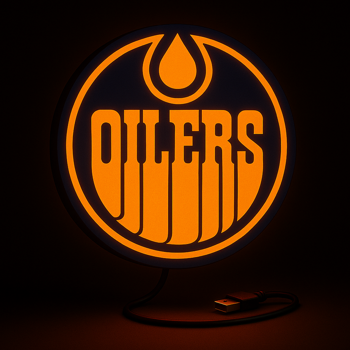 Edmonton Oilers Orange LED Sign