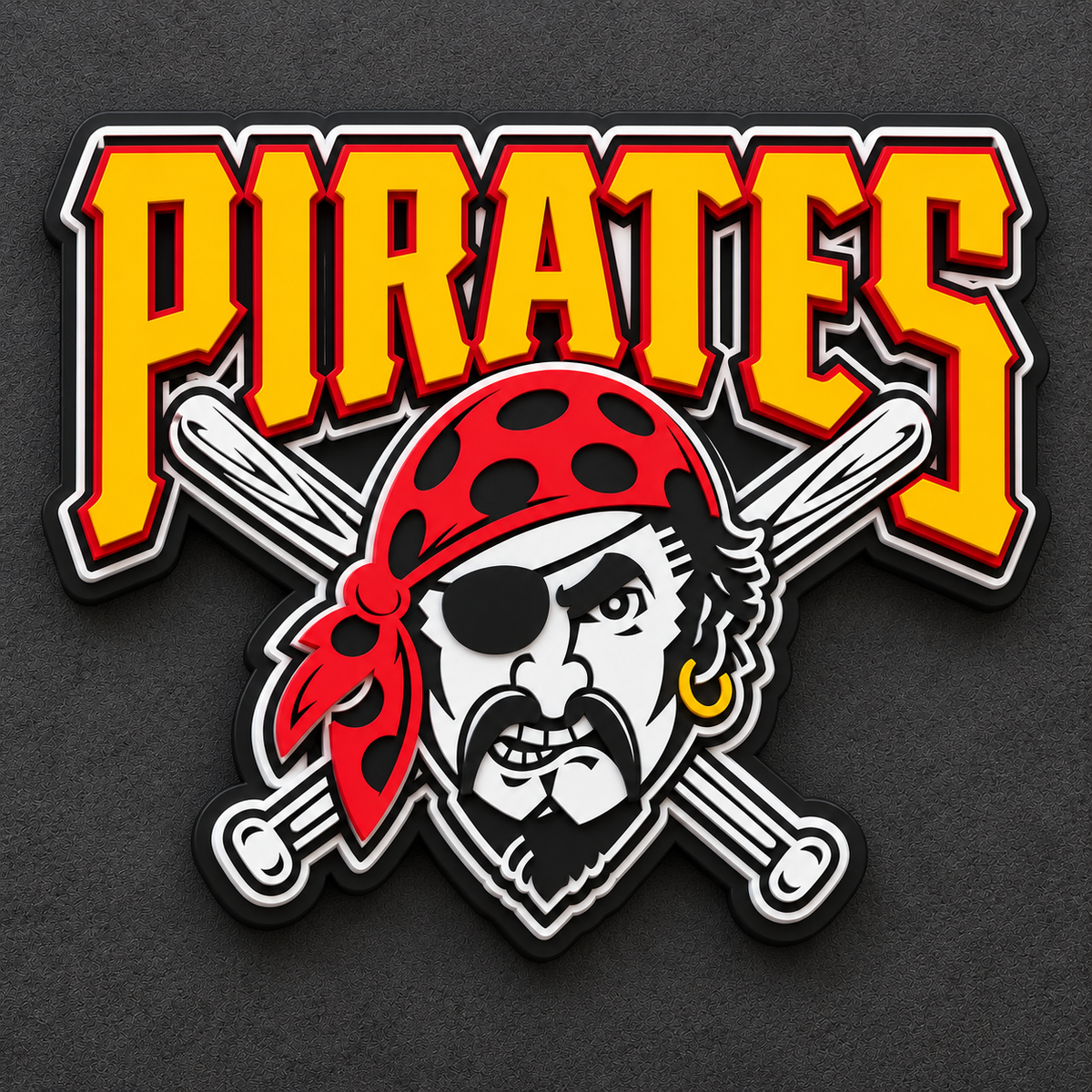 Pittsburgh Pirates Pirate Logo 3D Plaque
