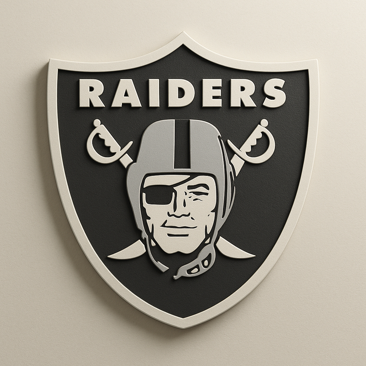 Las Vegas Raiders 3D Plaque