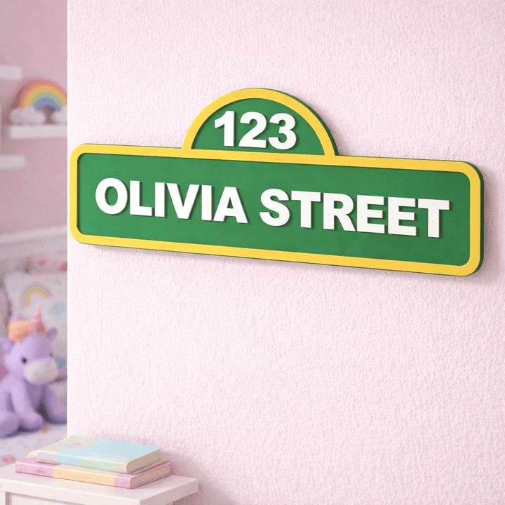 Personalized Kids Street Sign Plaque - Sign Guy