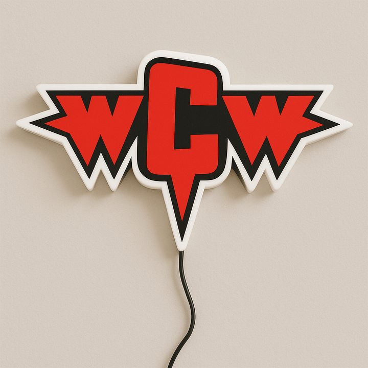 WCW Retro Logo LED Sign