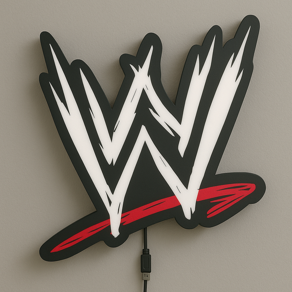WWE Scratch Logo LED Sign