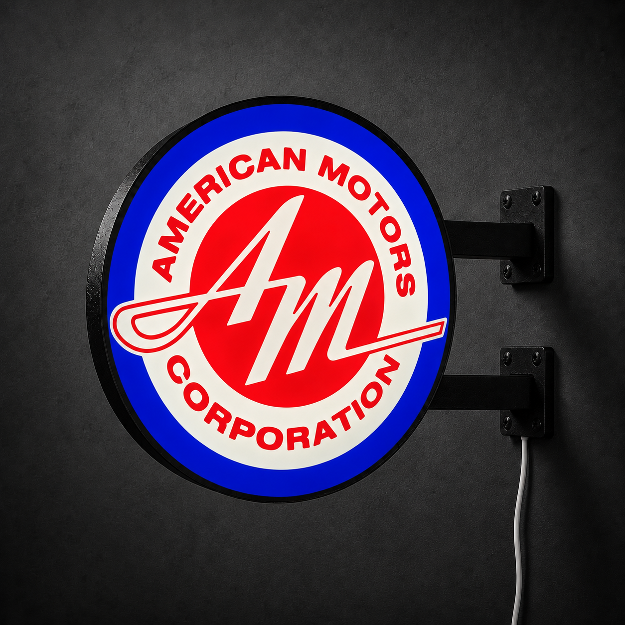 Vintage American Motors LED sign — right view
