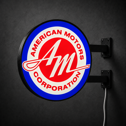 Vintage American Motors LED sign — right view