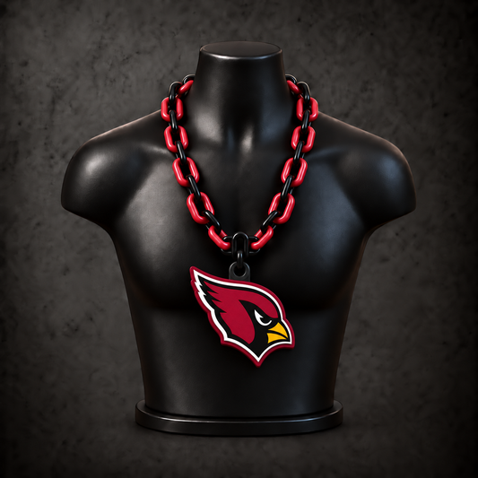 Arizona Cardinals Classic Hype Chain on black display bust