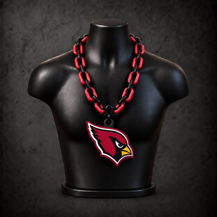 Arizona Cardinals Classic Hype Chain on black display bust