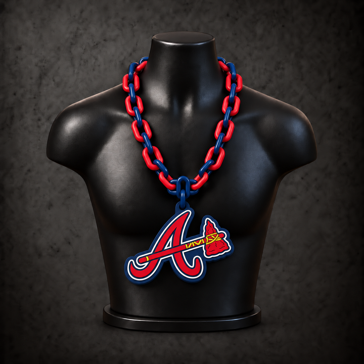 Atlanta Braves Classic Hype Chain on black display bust