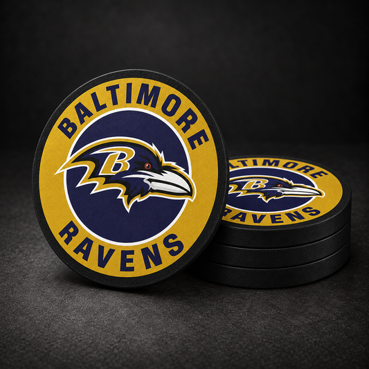 Baltimore Ravens Drink Coasters – four-pack