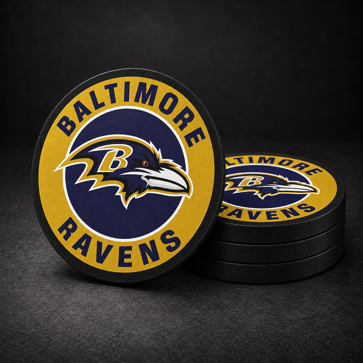 Baltimore Ravens Drink Coasters – four-pack