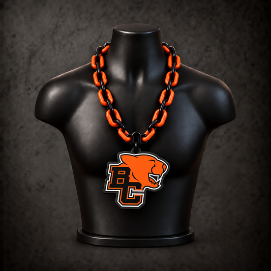 BC Lions Classic Hype Chain on black display bust