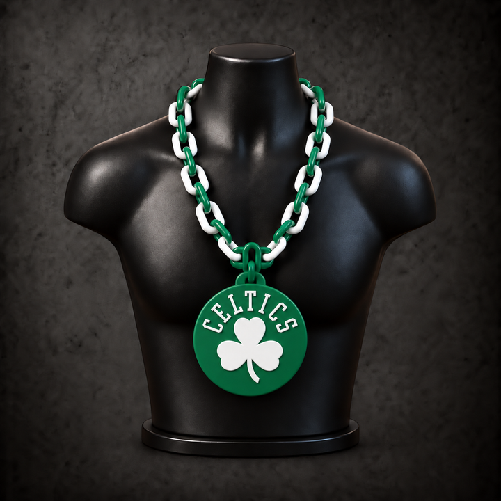 Boston Celtics Classic Hype Chain on black display bust
